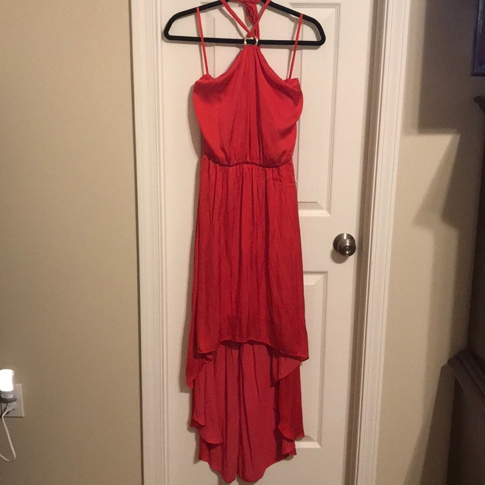 White House Black Market High Low Halter Dress